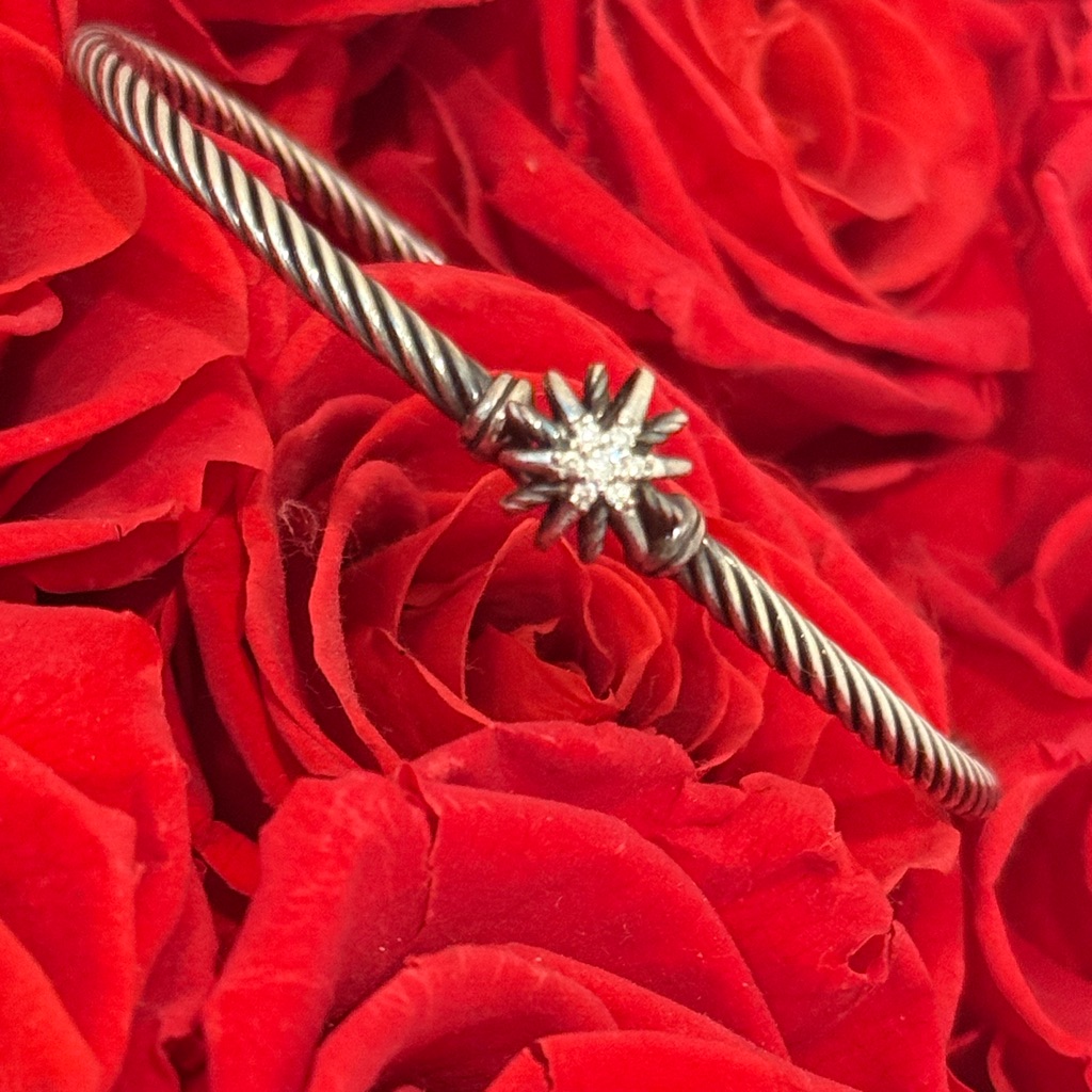 David Yurman Diamond Starburst Cable Bangle